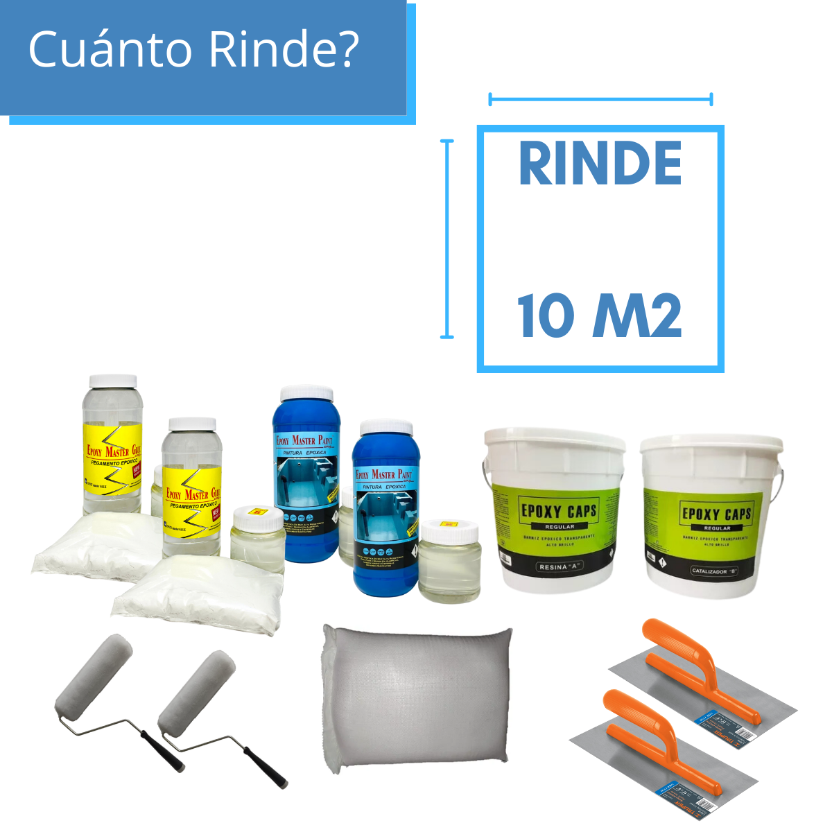 KIT TODO INCLUIDO CUARZO 10M2 COLOR AZUL ULTRAMAR