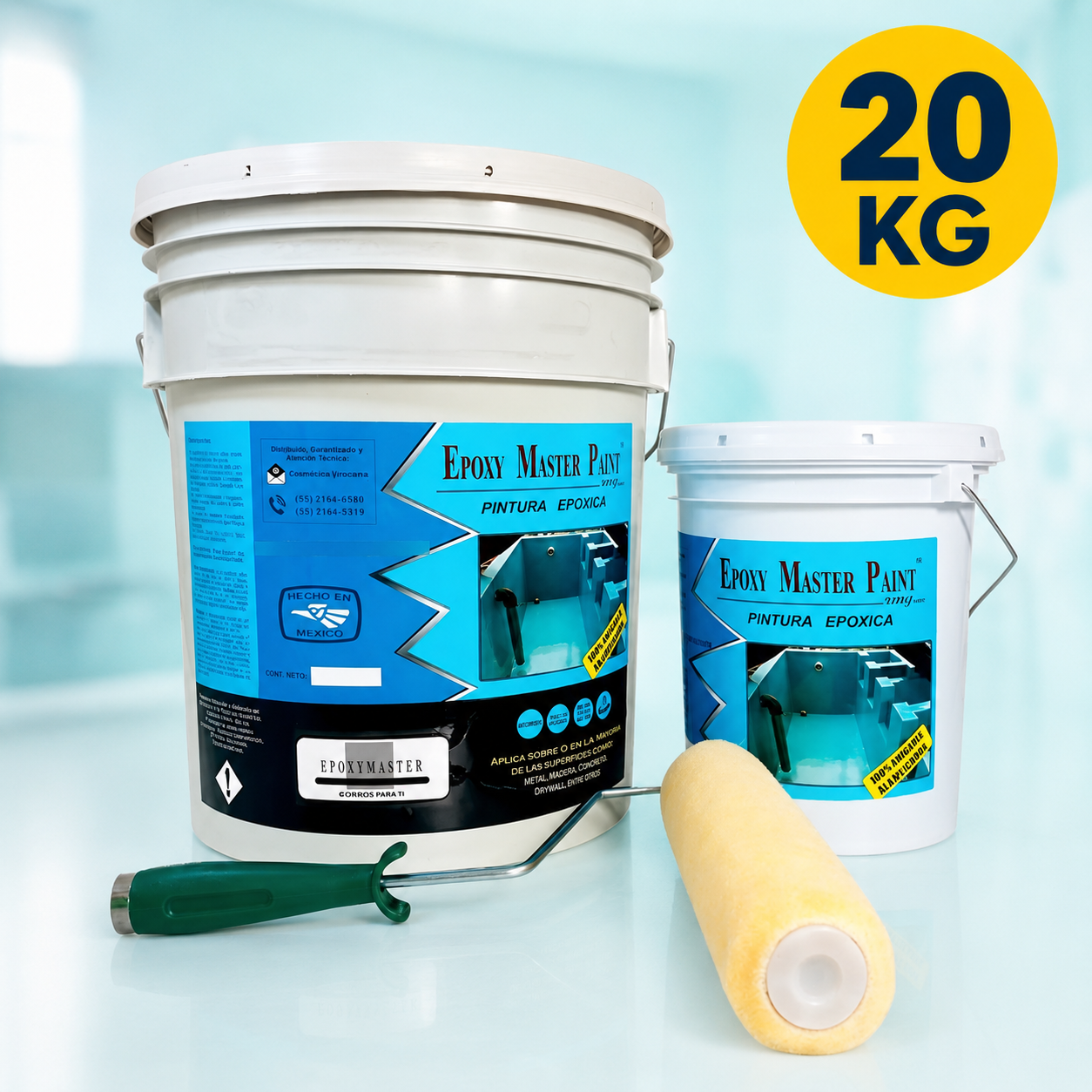 Pintura Epóxica Premium para Albercas | Alta Adherencia, SIN SOLVENTES ,Resistencia Química y Acabado Profesional de Larga Duración – Epoxymaster