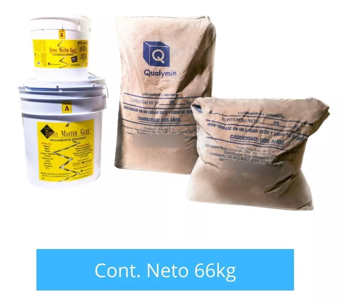 Primer y Resanador Epoxymaster Glue 66 kg Resanador para Pisos de Concreto Máxima Durabilidad