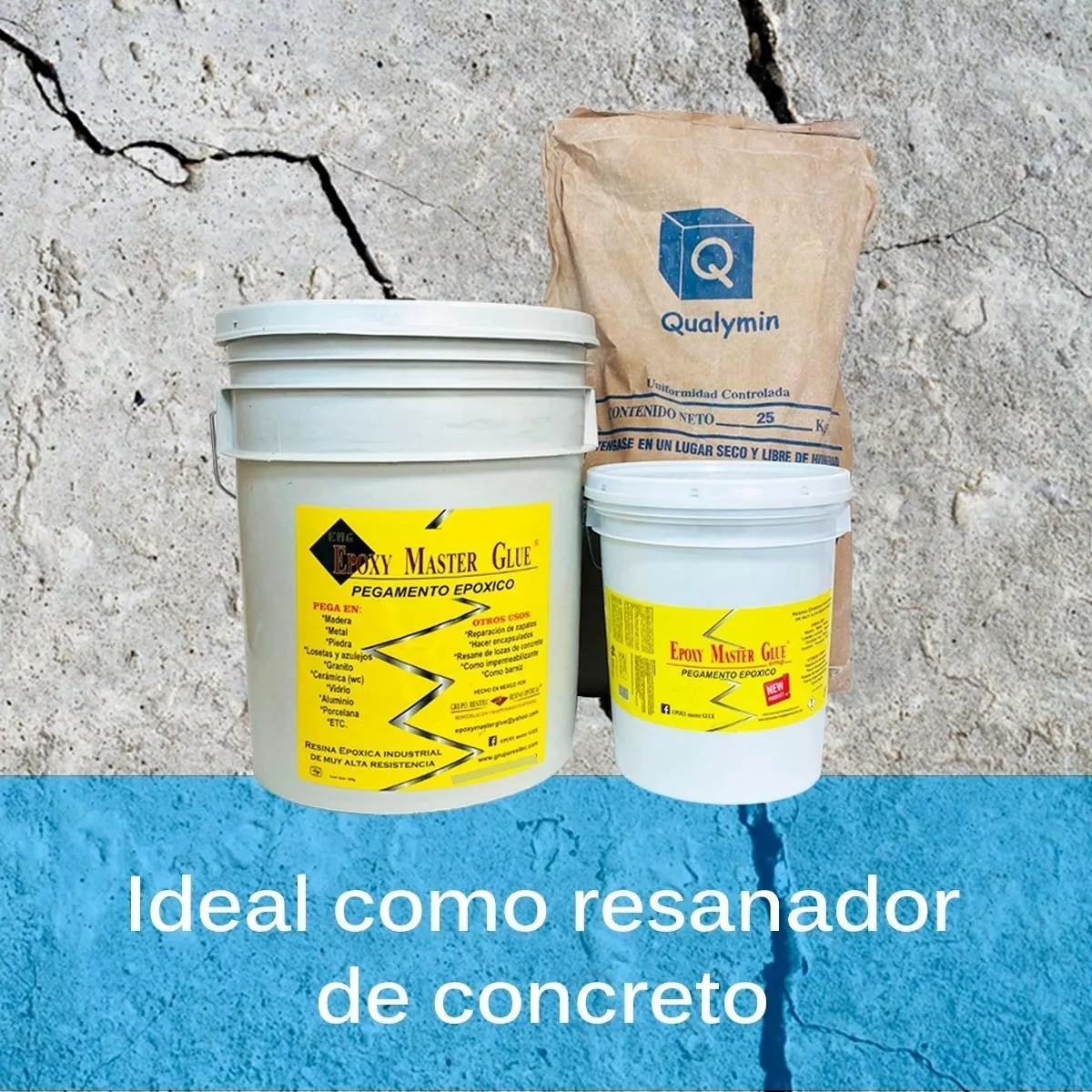 Primer y Resanador Epoxymaster Glue 33 Kgs Resanador Pisos Concreto