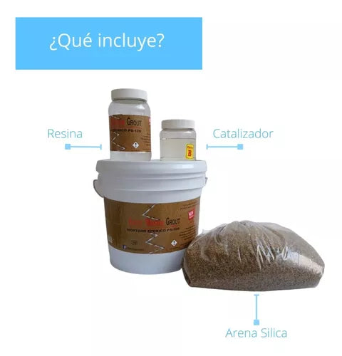 Nivelador Y Resanador De Baches Mortero Epóxico 4 kgs Epoxy Master