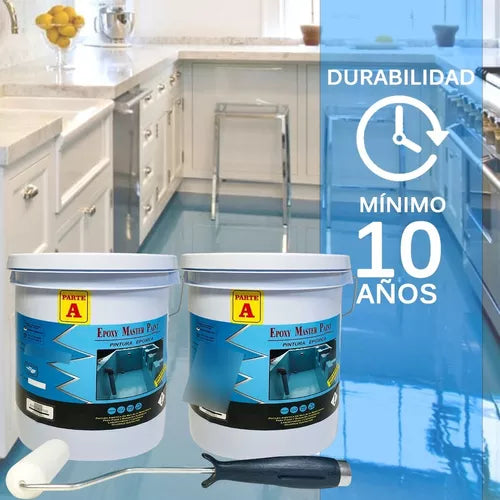 Porcelanato Liquido Pisos Colores Brillantes 10 kgs Rodillo Gratis