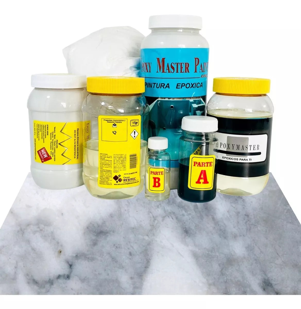 Porcelanato Líquido Marmoleado Kit Para 3 M2 Acabado White L