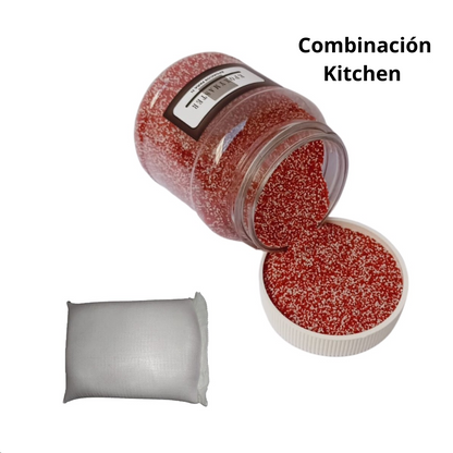 KIT CUARZO TODO INCLUIDO 10M2  COLOR  ROJO KITCHEN