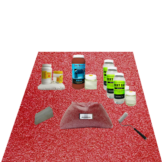 KIT  TODO INCLUIDO ARENA DE CUARZO 3M2 COLOR ROJO KITCHEN