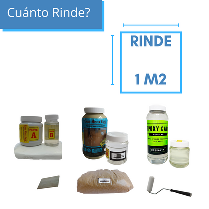 KIT TODO INCLUIDO  1M2 CUARZO COLOR ARENA