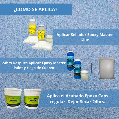 KIT TODO INCLUIDO CUARZO  10M2 COLOR AZUL  ULTRAMAR