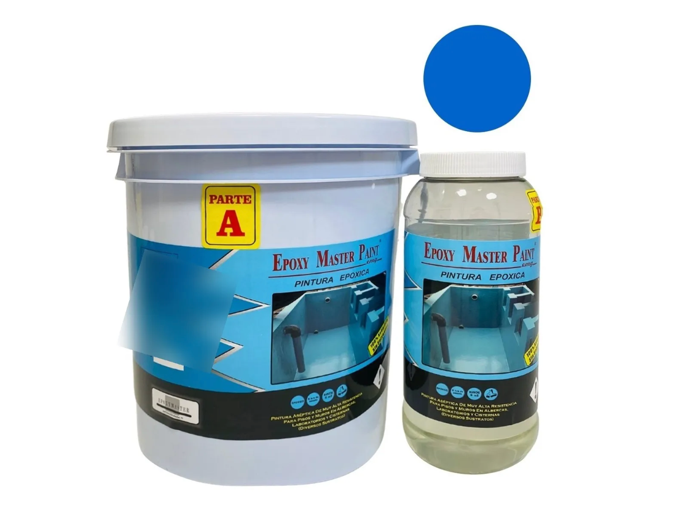 Pintura Epóxica Premium para Albercas | Alta Adherencia, SIN SOLVENTES ,Resistencia Química y Acabado Profesional de Larga Duración – Epoxymaster