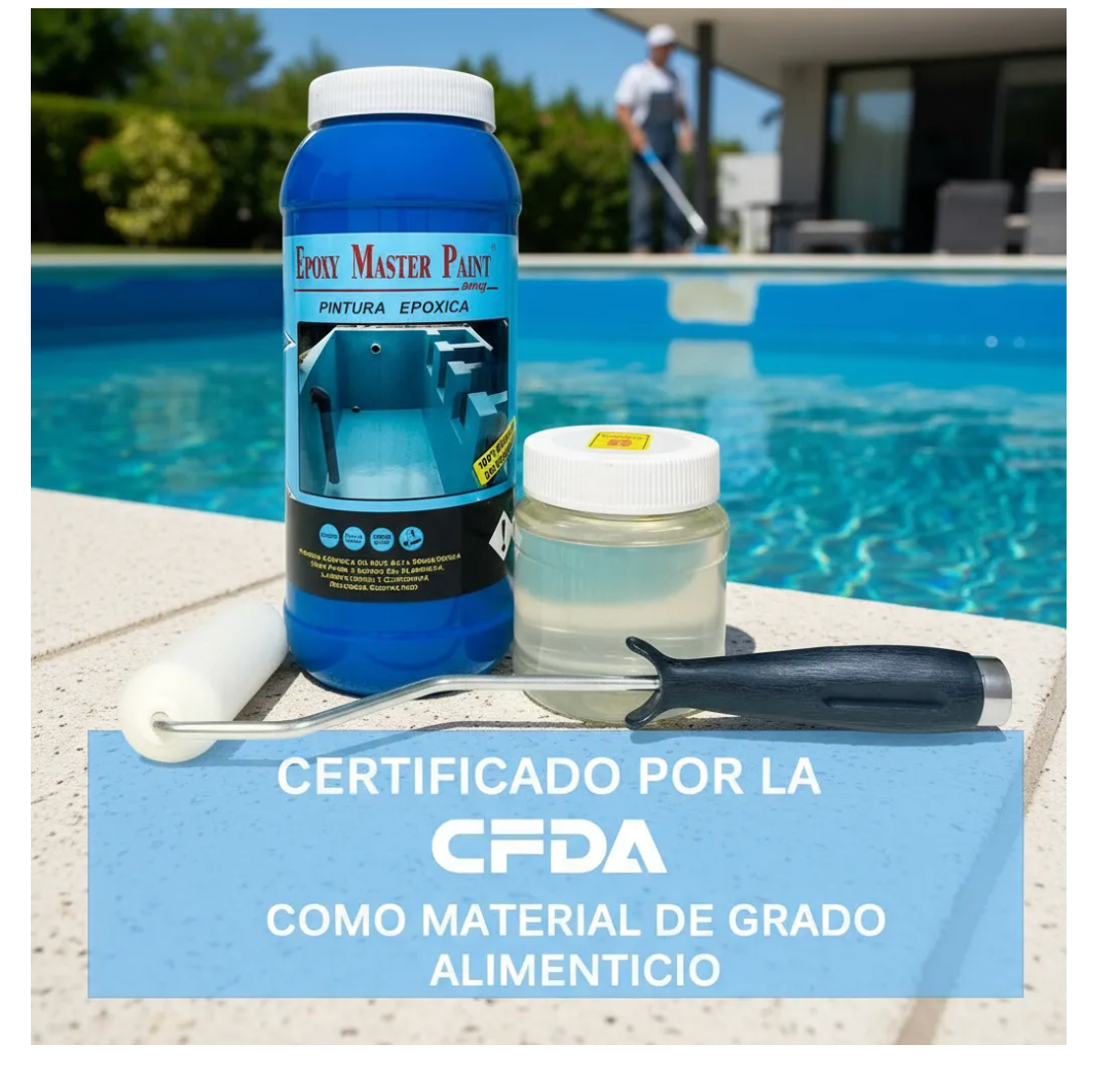 Pintura Epóxica Premium para Albercas | Alta Adherencia, SIN SOLVENTES ,Resistencia Química y Acabado Profesional de Larga Duración – Epoxymaster