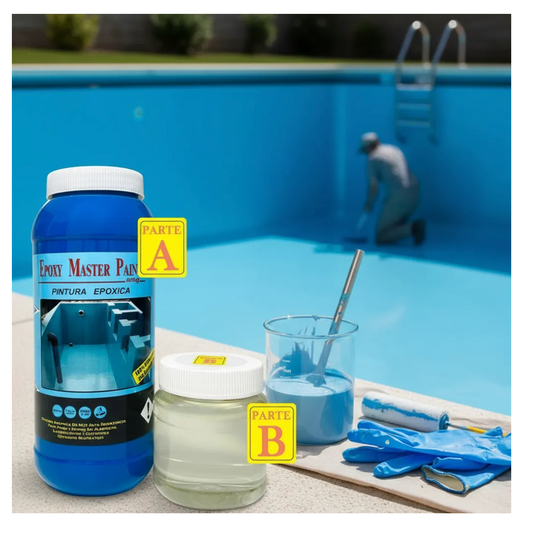 Pintura Epóxica Premium para Albercas | Alta Adherencia, SIN SOLVENTES ,Resistencia Química y Acabado Profesional de Larga Duración – Epoxymaster