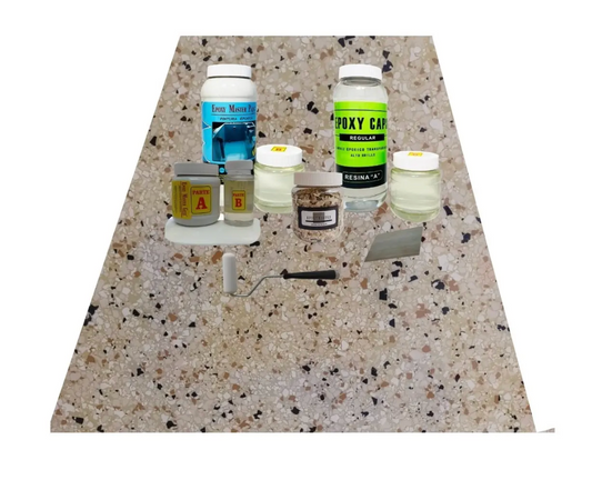 Kit Todo incluido Epoxymaster Flakes Color Playa