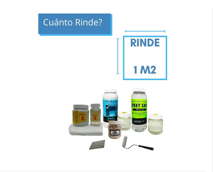 Kit Todo incluido Epoxymaster Flakes Color Playa