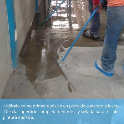 Primer Sellador Epóxico 15 Kgs Resanador de grietas para de Pisos Concreto y loseta cerámica