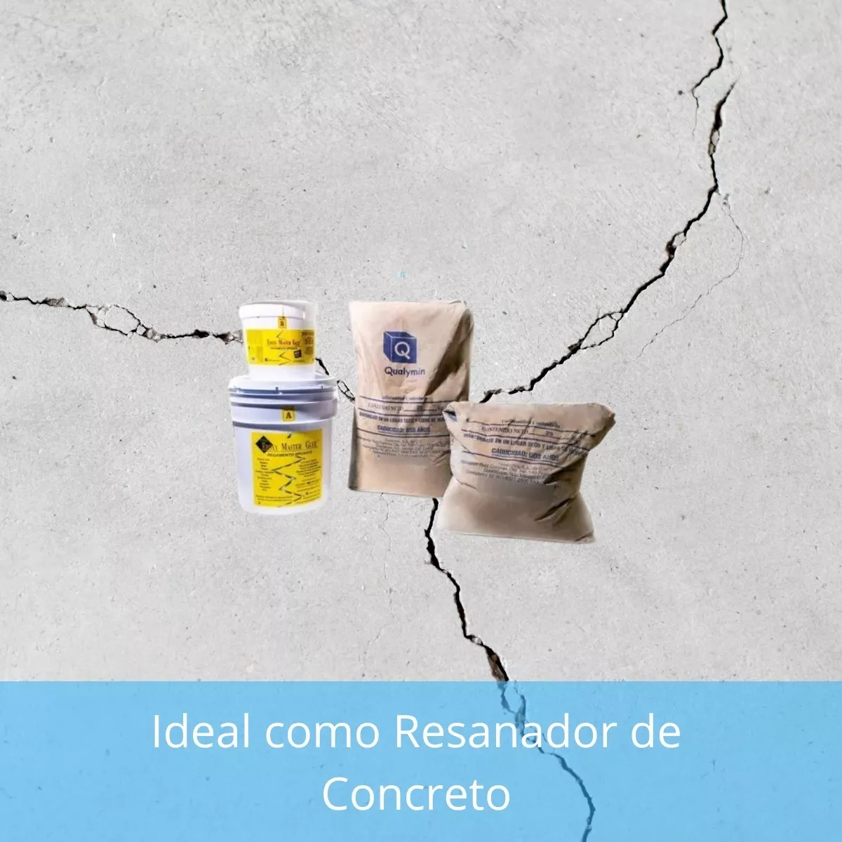 Primer y Resanador Epoxymaster Glue 66 kg Resanador para Pisos de Concreto Máxima Durabilidad