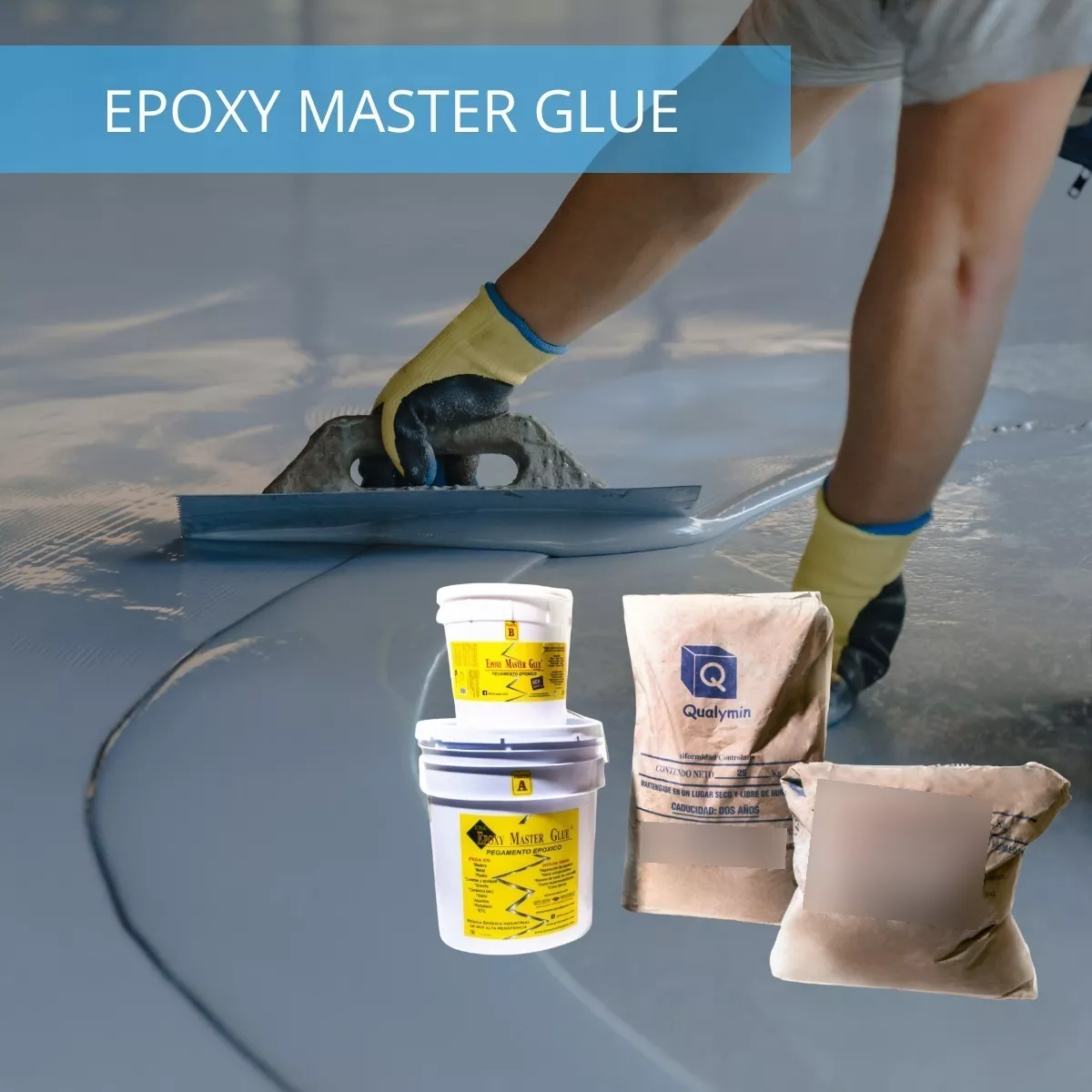 Primer y Resanador Epoxymaster Glue 66 kg Resanador para Pisos de Concreto Máxima Durabilidad