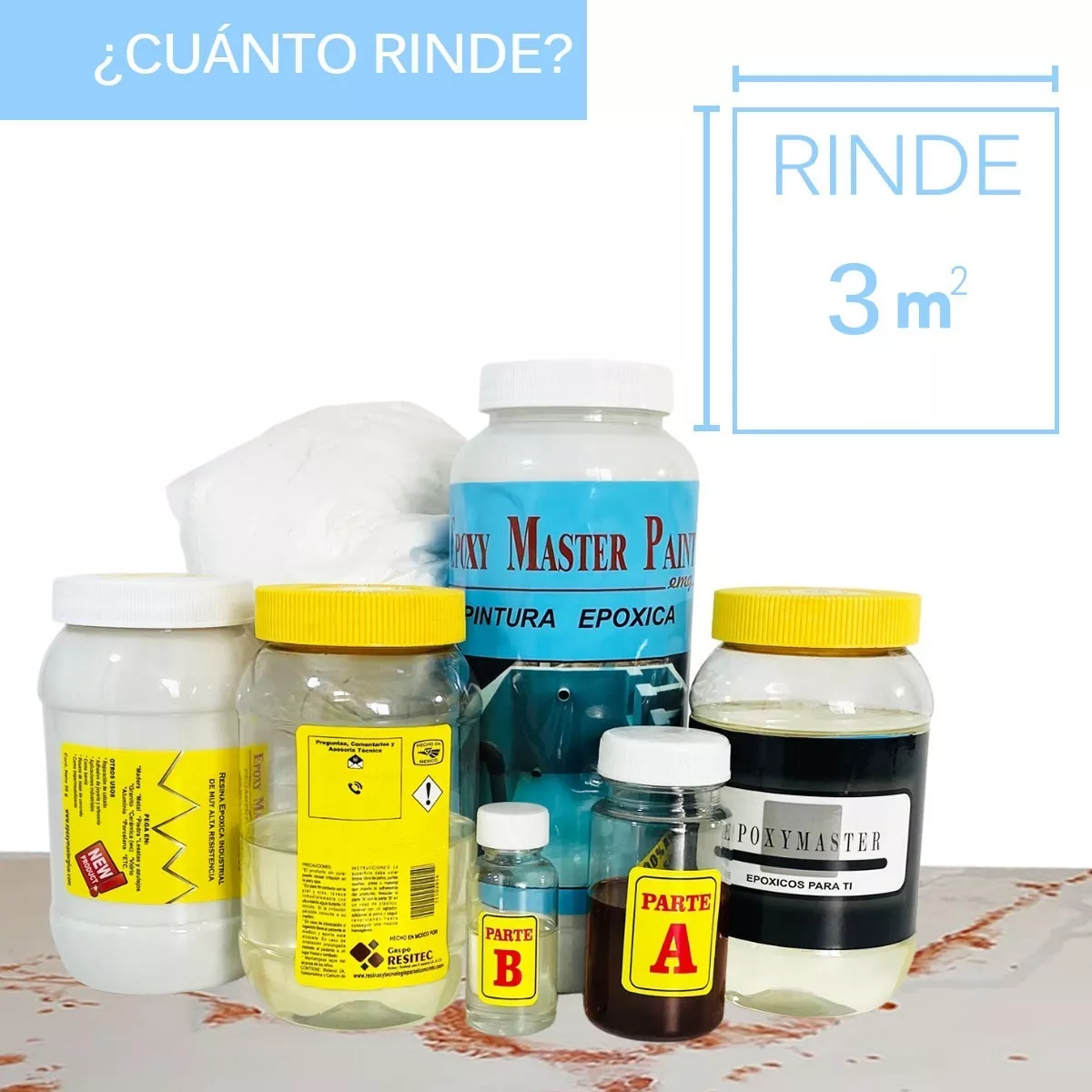 Porcelanato Líquido Marmoleado Kit Para 3 M2 Acabado White L