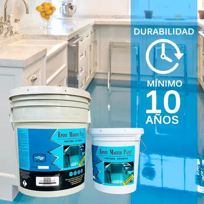Porcelanato Líquido Epóxico Profesional  – Acabado Brillante Tipo Espejo | Grado Alimenticio + Kit Todo Incluido
