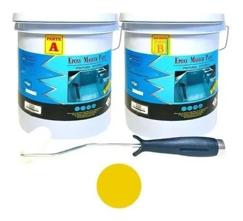 Pintura Amarillo Tráfico Para Concreto 10 kgs Rodillo Gratis